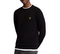 Lyle & Scott Mid Knits Cotton Crew Neck Jumper Z865 Jet Black, L