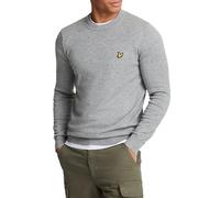 Lyle & Scott Mid Knits Cotton Merino Crew Neck Jumper T28 Mid Grey Marl, L