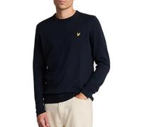 Lyle & Scott Men's Crew Neck Jumper Mid Knits Z271 Cotton Merino Dark Navy Size L
