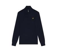 Lyle & Scott Mid Knits Cotton Merino Quarter Zip Jumper Z271 Dark Navy, M