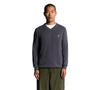 Lyle & Scott Mid Knits Cotton Merino V Neck Jumper X854 Graystone, L