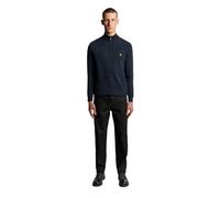 Lyle & Scott Mid Knits Lambswool Blend Quarter Zip Jumper Z56 Dark Navy Marl, XL