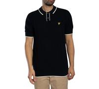 Lyle & Scott Mid Knits Tipped Pique Knitted Polo Z271 Dark Navy, L