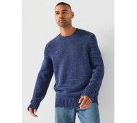 Lyle & Scott Multi Marl Crew Neck Jumper Dark Navy Marl size M | Sweaters Outlet | Men | Blue M