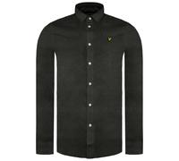 Lyle & Scott Multi Yarn Brushed Mens Dark Green Shirt Cotton - Size Large
