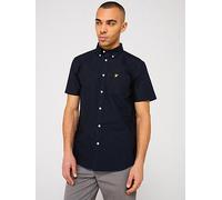 Lyle & Scott Oxford Short Sleeve Shirt, Navy, Size M, Men Navy