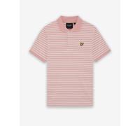 Lyle & Scott Pique Breton Mens Polo Shirt - Y152 Pink Grapefruit - Y152 Pink Grapefruit - L