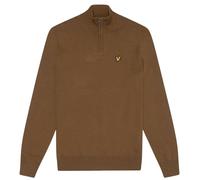 Lyle & Scott Plain Branded Cotton Merino Quarter Zip Wild Nettle Jumper - S
