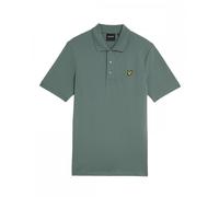 Lyle & Scott Plain Mens Polo Shirt - Green Cotton - Size Small