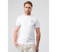 Lyle & Scott Mens Plain T-Shirt in White Cotton - Size Large