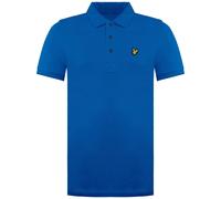 Men's Lyle & Scott Brand Chest Logo Leisure Blue Polo Shirt - Size: Regular/36