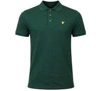 Lyle & Scott Mens Plain Polo Shirt in Green Cotton - Size Small