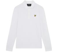Lyle & Scott Plain White Long Sleeved Polo Shirt - XL