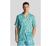 Lyle & Scott Pool Print Shirt Tile Blue size L | Casual Shirts Outlet | Men | Blue L
