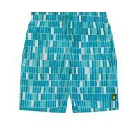 Lyle & Scott Pool Print Swim Shorts Tile Blue L