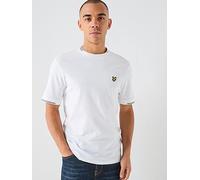 Lyle & Scott Quarter Tipped T-Shirt, White, Size 2Xl, Men White