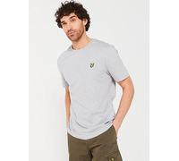Lyle And Scott Vintage Mens Plain T-Shirt Light Grey Marl XXL