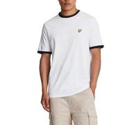 Lyle & Scott Ringer Men's Basic T-Shirt Short Sleeve with Crew Neck and Logo on the Chest XS - XXL, Z433 White/Dark Navy, XXL