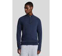 Lyle & Scott Saddle Sleeve Quarter Zip Jumper Navy Heather size M | Sweaters Outlet | Men | Blue M