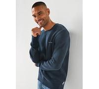 Lyle & Scott Script Knitted Crew Neck- Navy, Navy, Size 2Xl, Men Navy