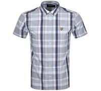 Lyle & Scott Short Sleeve Deck Checkered Shirt - Blue - S