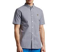 Lyle & Scott Short Sleeve Gingham Shirt - Navy Blue - L