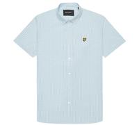 Lyle & Scott Short Sleeve Gringham Shirt - Light Blue - XXL