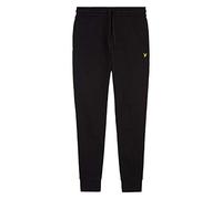 (Black, M) Lyle & Scott Mens Fleece Joggers Casual Skinny Fit Gym Bottom Workout Sweatpants