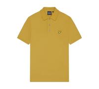 Lyle & Scott Slim Stretch Stone Blue Polo Shirt, Ellaness Gold, Large
