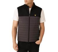 Lyle & Scott Sports Fleece Hybrid Gilet Jet Black/Granite (UK, Alpha, L, Regular, Regular, Jet Black/Granite)