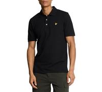 Lyle & Scott Mens Plain Polo Shirt in Black Cotton - Size Small