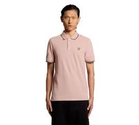 Lyle & Scott SS Polo Shirts Tipped Polo Shirt Y165 Pink Grapefruit/Dark Navy, L