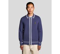 Lyle & Scott Tipped Mens Knitted Full Zip Jacket - Y125 Rich Navy