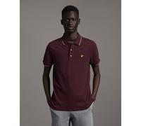 Lyle & Scott Tipped Polo Shirt Burgundy/Mid Grey Marl M