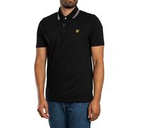 Lyle & Scott Tipped Track Polo Shirt, Jet Black - L