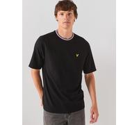 Lyle & Scott Tipped Track T-Shirt, Black, Size S, Men Black