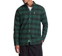Lyle & Scott Tonal Check Flannel Shirt Argyle Teal/Jet Black (UK, Alpha, M, Regular, Regular, Argyle Teal/Black)