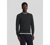 Lyle & Scott Tonal Eagle Merino Mens Crew Neck Jumper - Z865 Jet Black