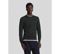 Lyle & Scott Tonal Eagle Merino Mens Crew Neck Jumper - Z865 Jet Black - Z865 Jet Black - L