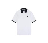 Lyle & Scott Tonal Ringer Polo Shirt White/Dark Navy XL