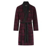 Lyle & Scott Unisex Print Bath Robe Wine/Pct L