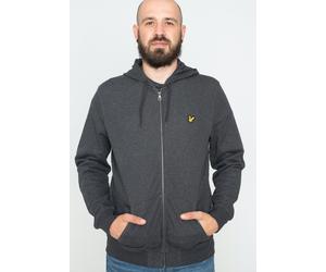 Lyle & Scott - Zip Through Charcoal Marl - Zipper - grey - L - 100% Organic Cotton L
