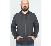 Lyle & Scott - Zip Through Charcoal Marl - Zipper - grey - XL - 100% Organic Cotton,Sweat XL
