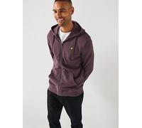 Lyle & Scott Zip Through Hoodie- Brown, Brown, Size S, Men Brown