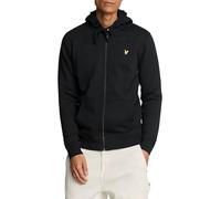 Men's Lyle & Scott Zip Through Mens Hoodie - Black - Size: 38/Regular