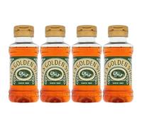 Lyles Golden Syrup Squeezy Bottle 325g Pack of 4 Pouring Light Treacle Dessert Cereal Porridge Pancake Topping Baking Cooking Marinade Salad Dressing with Welari Thank You Card | (4pack) (1300g)