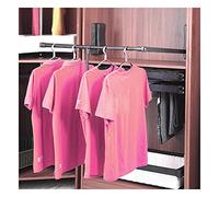 LYLFF Drop-down Wardrobe Rails, Retractable Drop-down Wardrobe Hanging Rails, Clothes Rails in The Cloakroom, Saving Space, 30kg Load-bearing (Size : 830-1150mm)