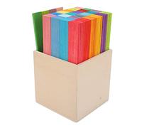 Lylithuif 120pcs Wooden Building Blocks Colorful Bridge Building Stacking Toy with Da Vinci Principles