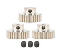 Lylithuif 3PCS Metal Motor Gears with Set Screws M0.6 Module 3.175mm Hole Diameter Pinion Gear for 1/10 RC Car Truck (25T)
