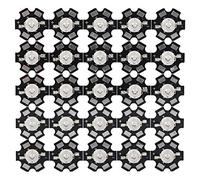 Lylithuif 3W High Power LED Lamp Beads Emitter Diode Chips Bright Durable Energy Efficient Lighting Solution for Ceiling Garden Street Lamps with Aluminium Base 25pcs Set (660NM)